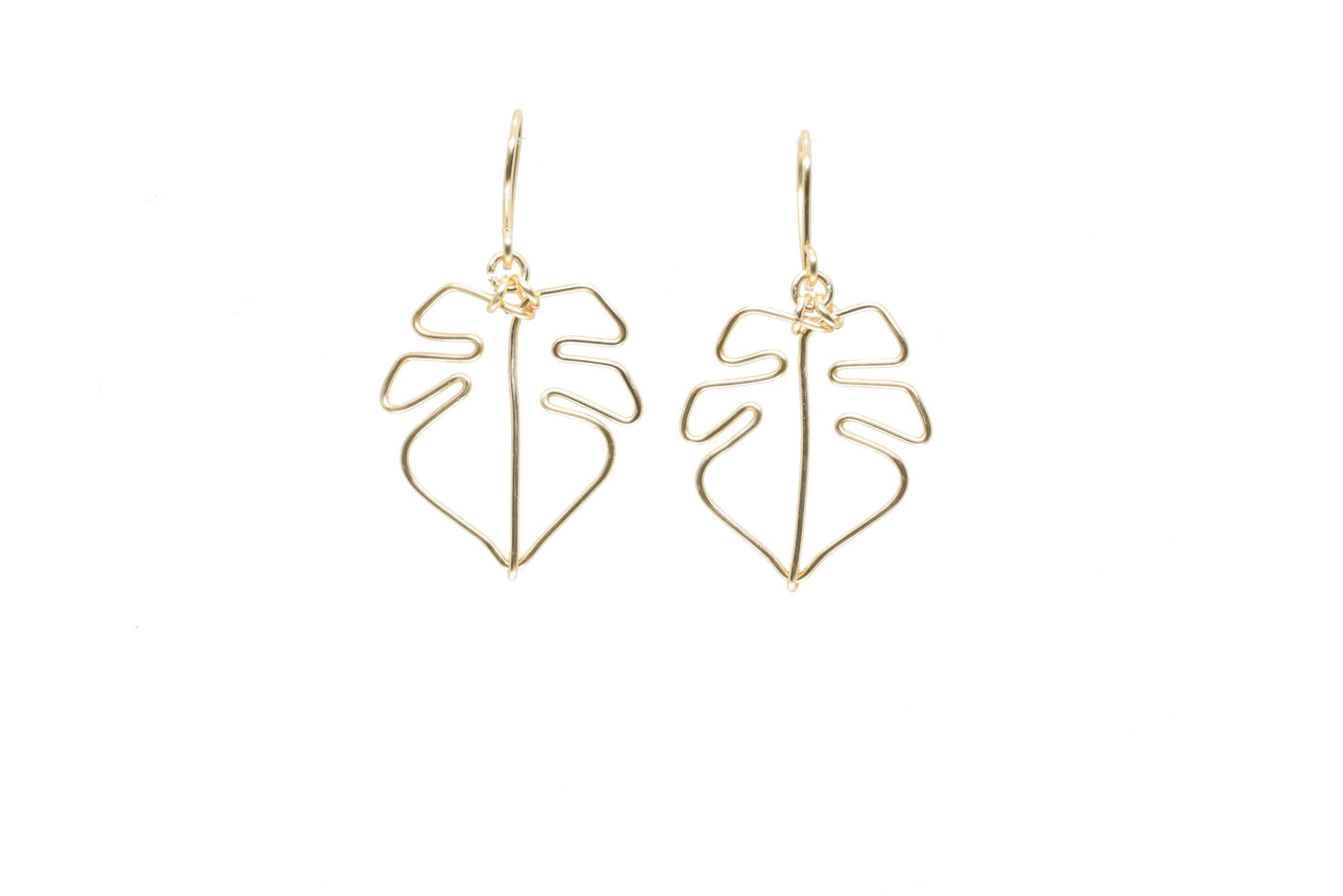 Mini Monstera Earrings