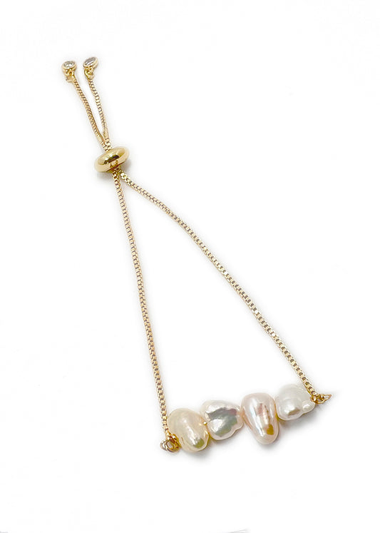 Gold Filled Biwa Pearl Bracelet